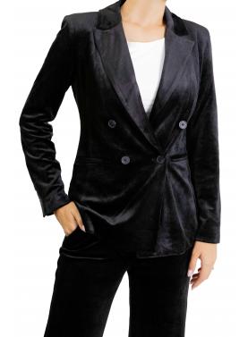 Giacca doppiopetto in velluto Only